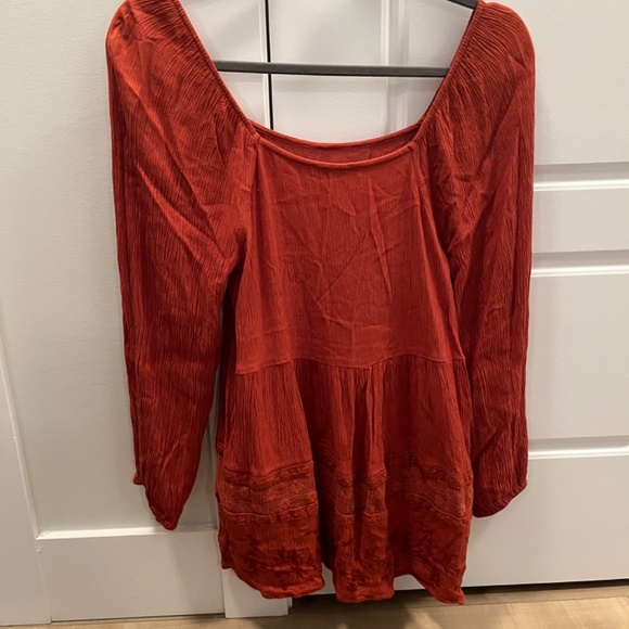 AEO Burnt Orange Blouse VGUC - Picture 4 of 6